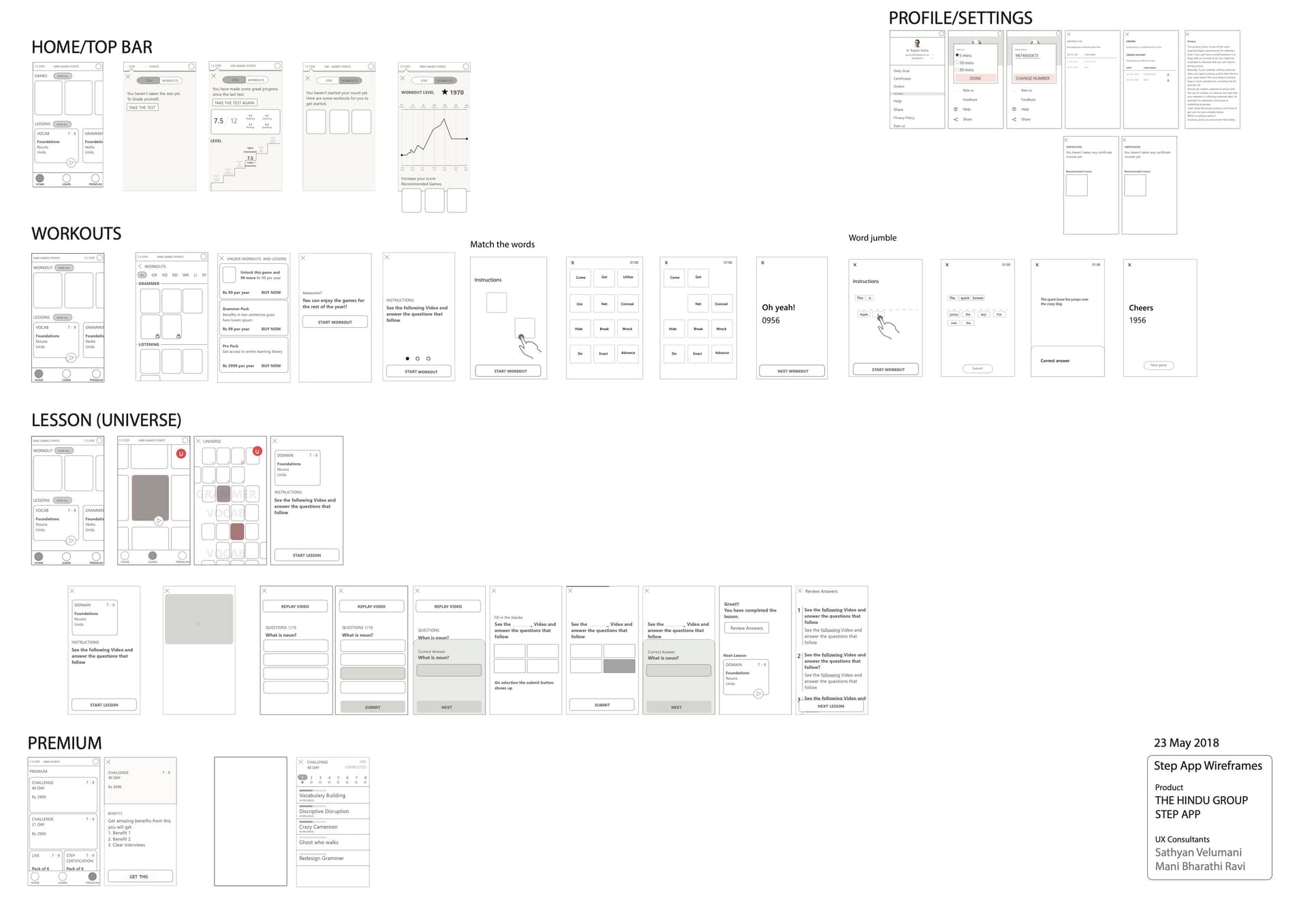 Step application design